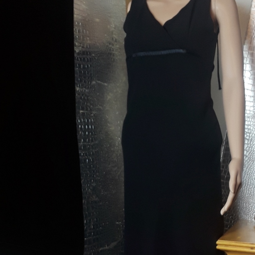 Black shear party dress